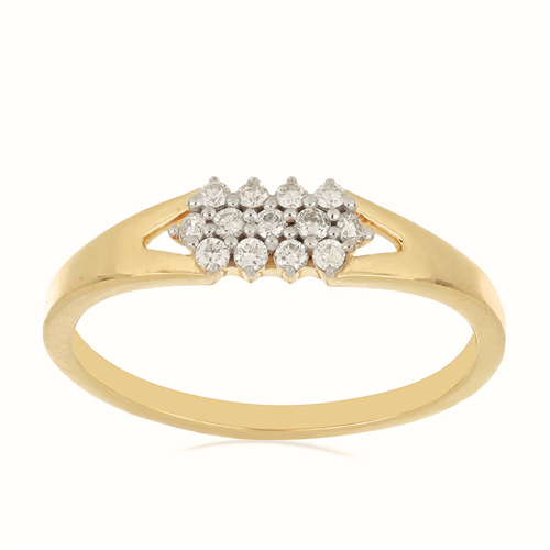 BUY 14K GOLD NATURAL DIAMOND DOUBLE CUT STYLISH RING 